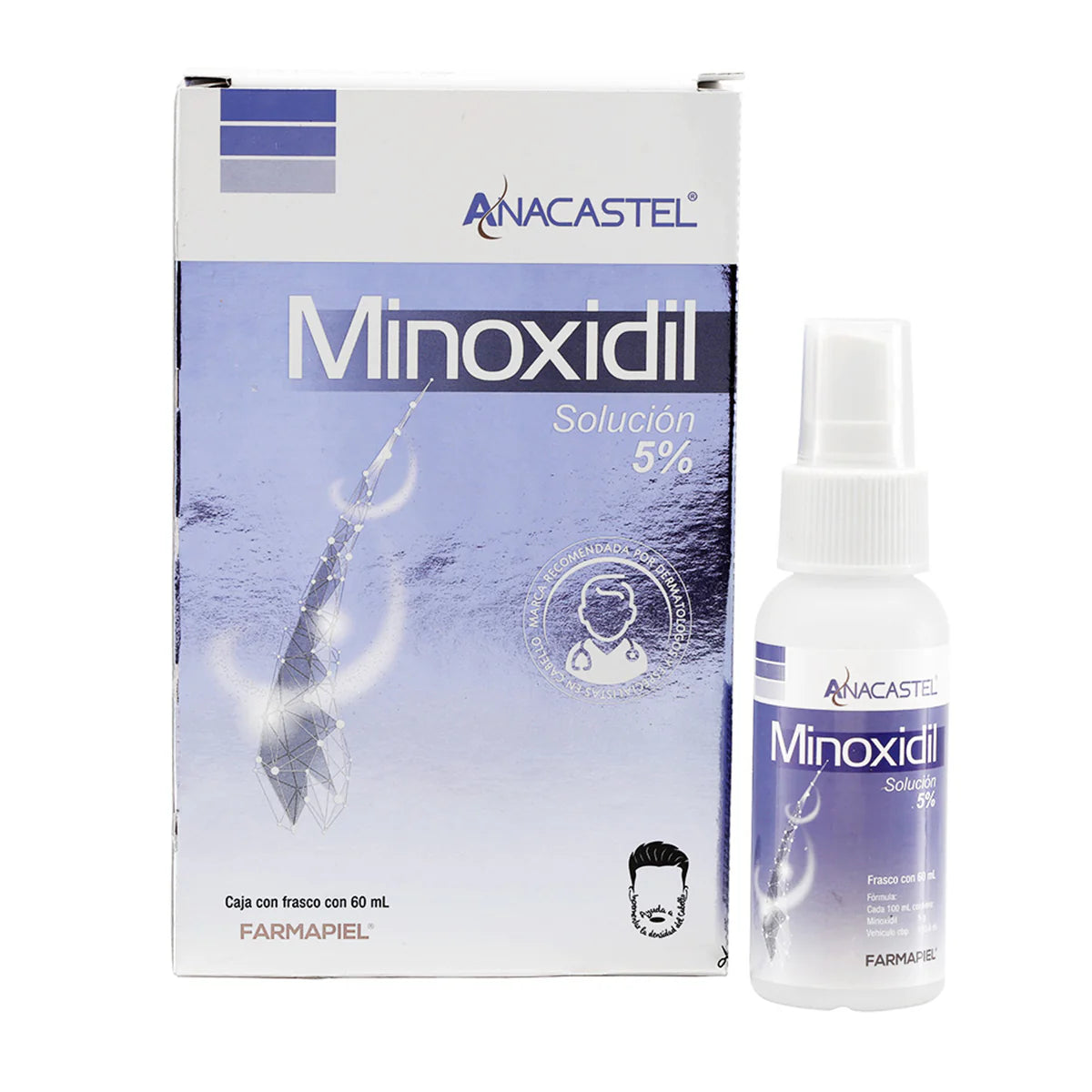 Minoxidil Anacastel 5.0% solucion 60ml