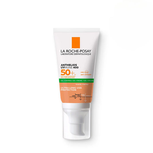 Anthelios UVMune 400 Oil Control Gel-Crema con color FPS 50+ para piel grasa, mixta y con tendencia a imperfecciones 50 ml