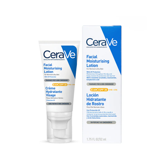 CeraVe Loci—n hidratante facial con FPS30 para piel seca 52 ml